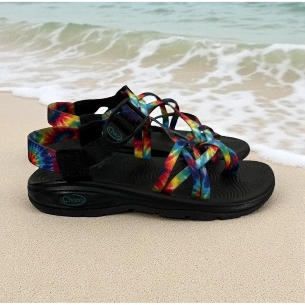 Chaco ZVOLV X2 Tie Dye Strappy Sandals‎ Women's Size 7 Adjustable Straps Shoes
